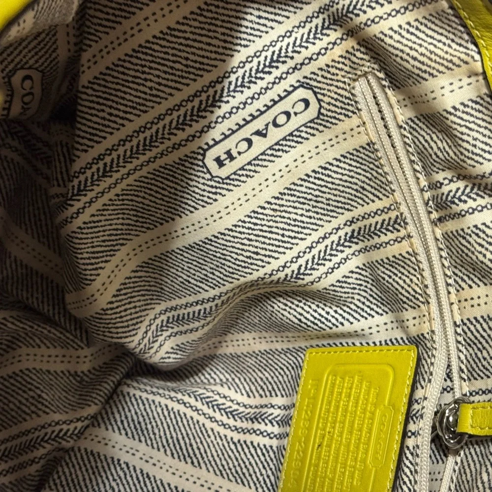 Vintage Coach Bag Lime Green Straw Satchel Shoulder Bag